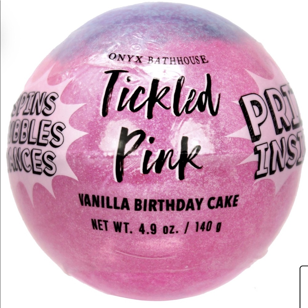 4/$15 Onyx bath tickled pink bath bomb set